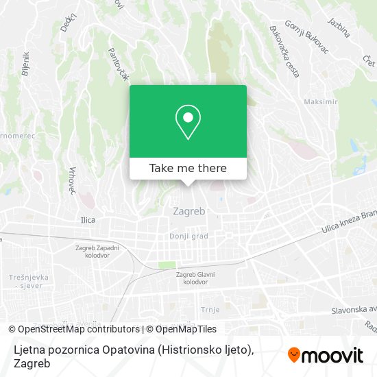 Ljetna pozornica Opatovina (Histrionsko ljeto) map