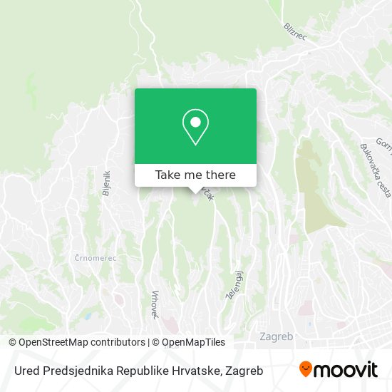 Ured Predsjednika Republike Hrvatske map