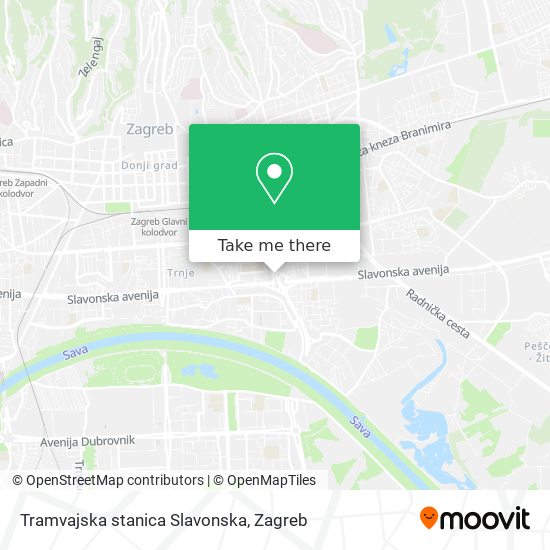 Tramvajska stanica Slavonska map