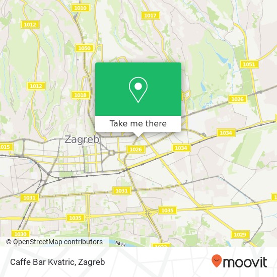 Caffe Bar Kvatric map