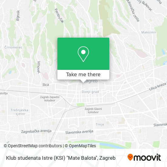 Klub studenata Istre (KSI) "Mate Balota" map