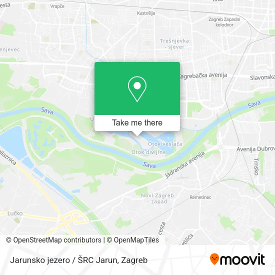 Jarunsko jezero / ŠRC Jarun map