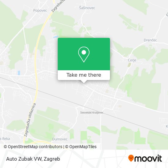 Auto Zubak VW map
