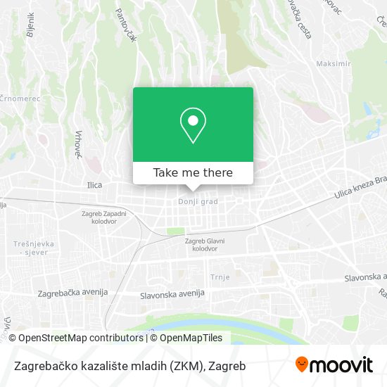 Zagrebačko kazalište mladih (ZKM) map