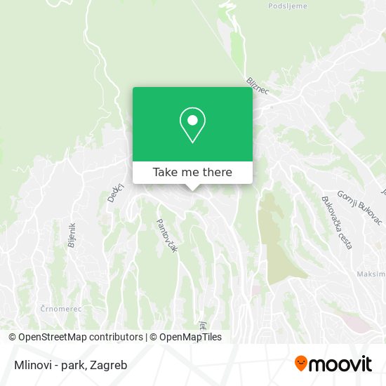 Mlinovi - park map