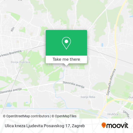 Ulica kneza Ljudevita Posavskog 17 map