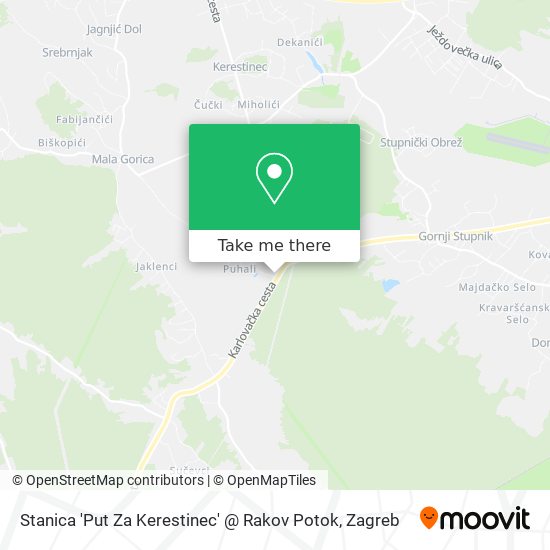 Stanica 'Put Za Kerestinec' @ Rakov Potok map