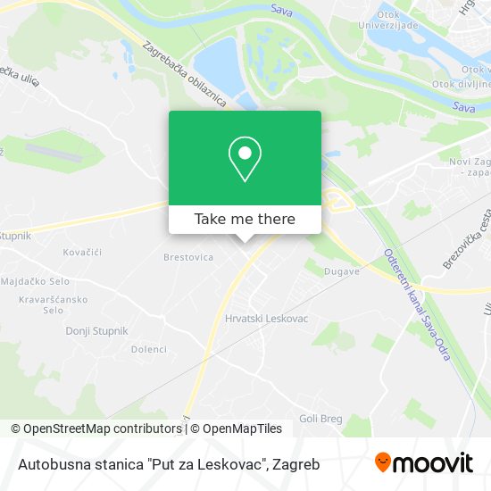 Autobusna stanica "Put za Leskovac" map