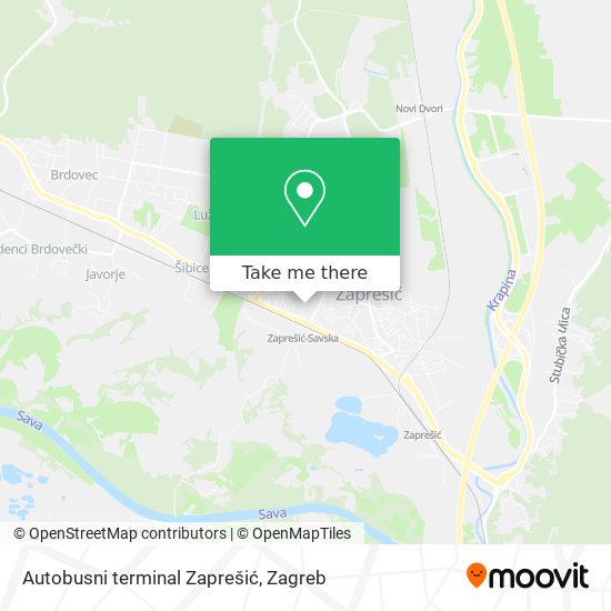 Autobusni terminal Zaprešić map