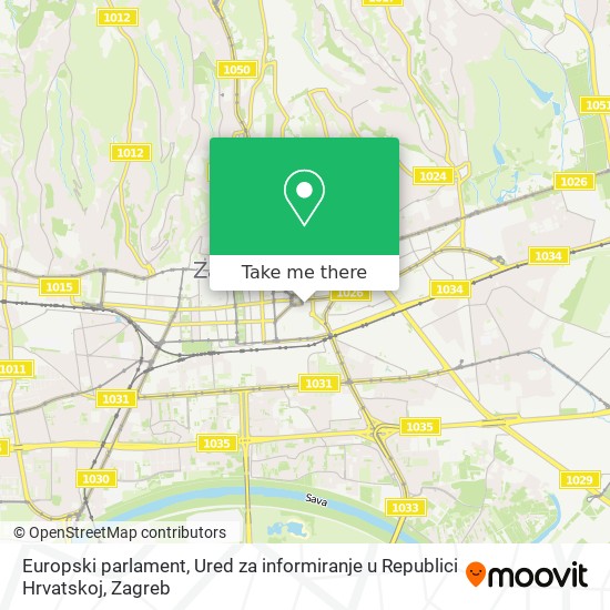 Europski parlament, Ured za informiranje u Republici Hrvatskoj map