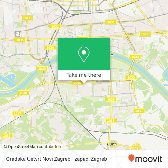 Gradska Četvrt Novi Zagreb - zapad map