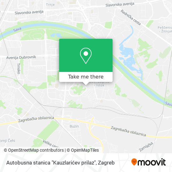 Autobusna stanica "Kauzlarićev prilaz" map