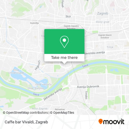Caffe bar Vivaldi map