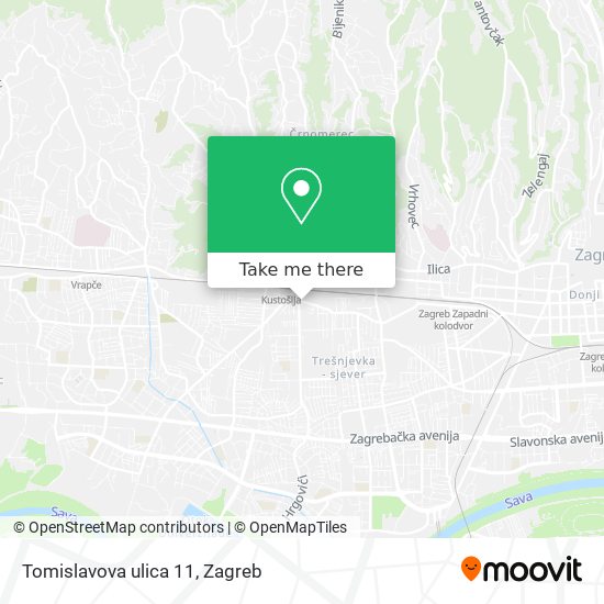 Tomislavova ulica 11 map