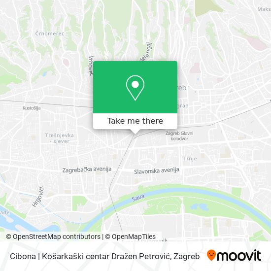 Cibona | Košarkaški centar Dražen Petrović map