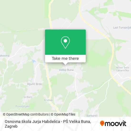 Osnovna škola Jurja Habdelića - PŠ Velika Buna map