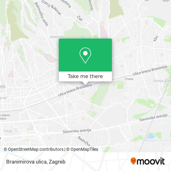 Branimirova ulica map
