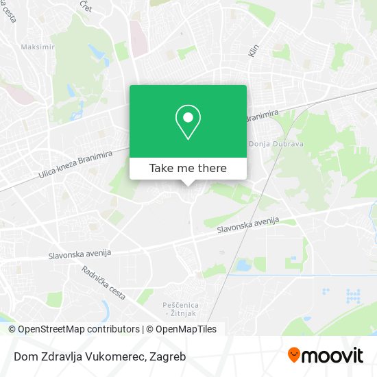 Dom Zdravlja Vukomerec map