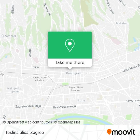 Teslina ulica map
