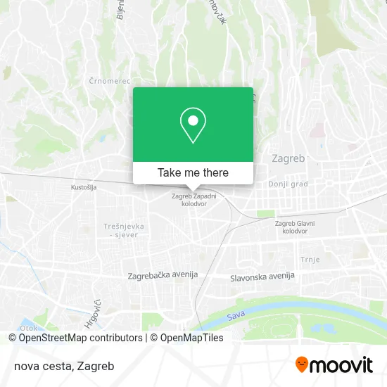 nova cesta map