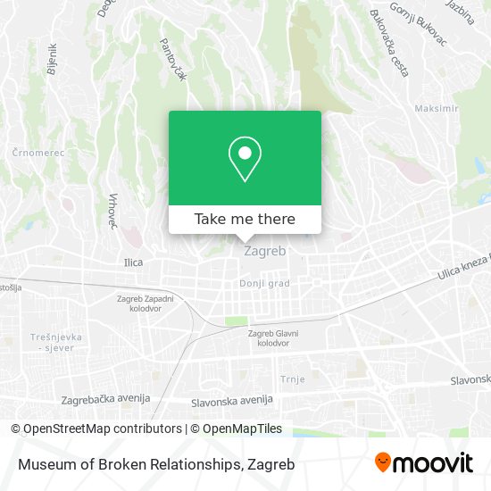 Museum of Broken Relationships map