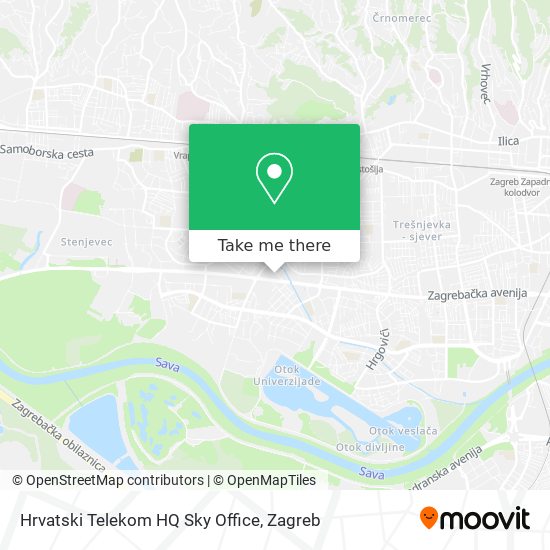 Hrvatski Telekom HQ Sky Office map
