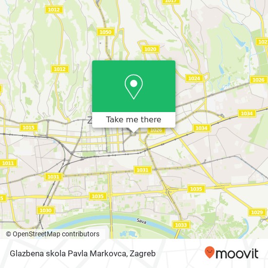 Glazbena skola Pavla Markovca map