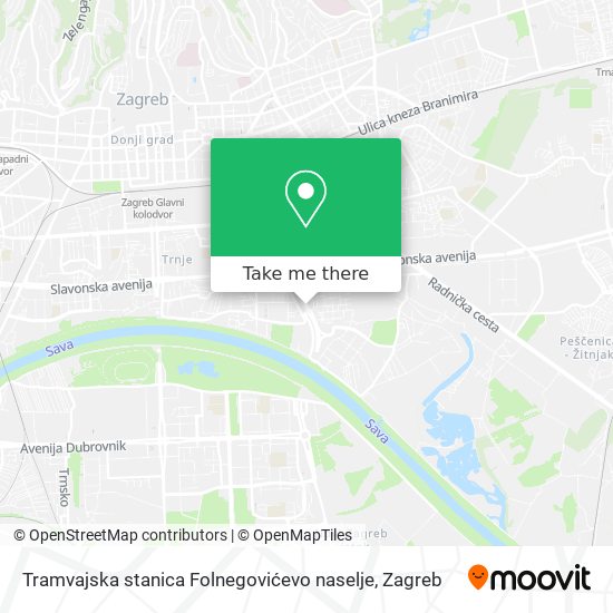 Tramvajska stanica Folnegovićevo naselje map