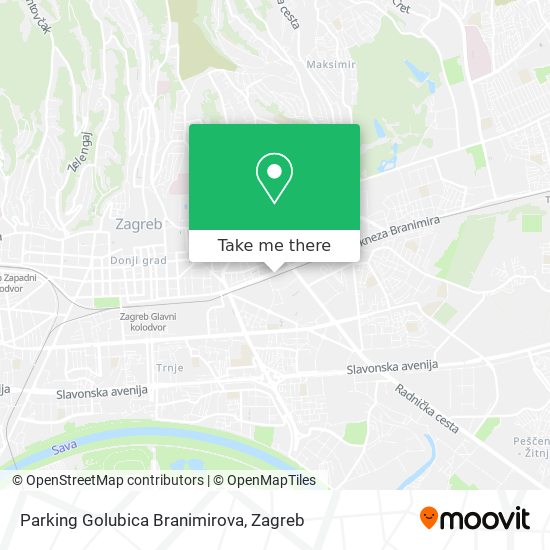 Parking Golubica Branimirova map
