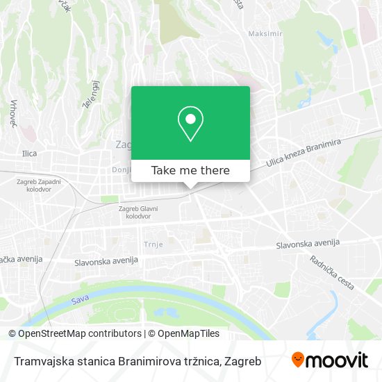 Tramvajska stanica Branimirova tržnica map