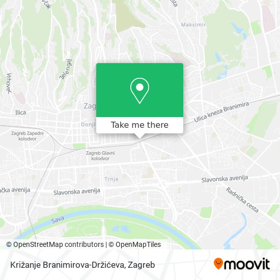 Križanje Branimirova-Držićeva map