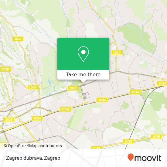 Zagreb,dubrava map