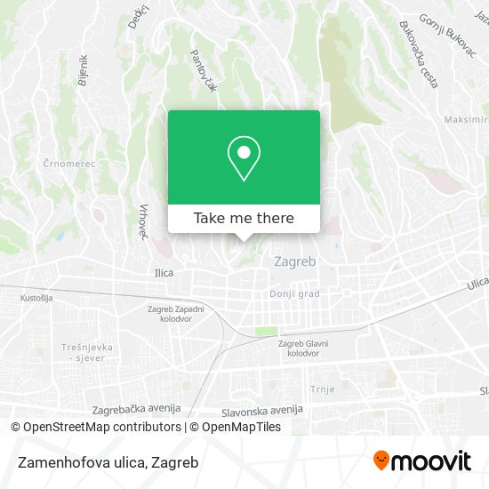 Zamenhofova ulica map