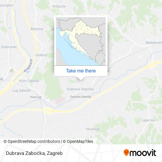 Dubrava Zabočka map