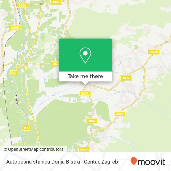 Autobusna stanica Donja Bistra - Centar map