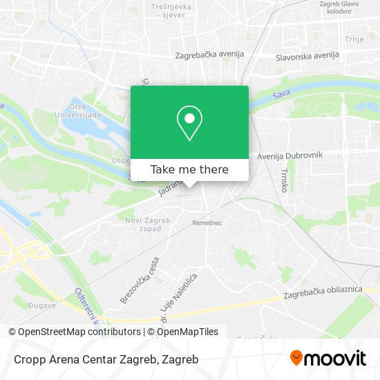 Cropp Arena Centar Zagreb map