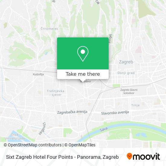 Sixt Zagreb Hotel Four Points - Panorama map