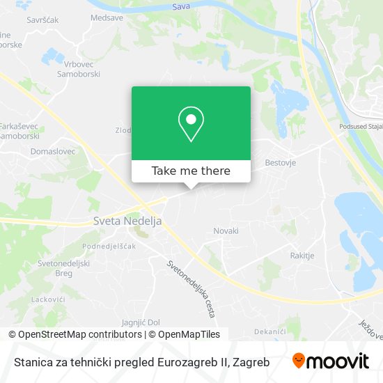 Stanica za tehnički pregled Eurozagreb II map