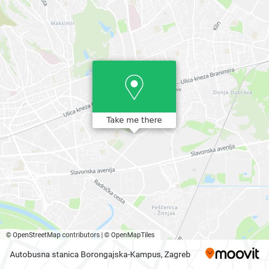 Autobusna stanica Borongajska-Kampus map