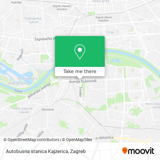 Autobusna stanica Kajzerica map