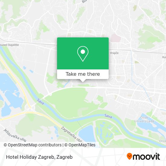 Hotel Holiday Zagreb map