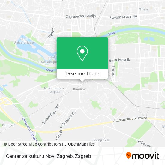 Centar za kulturu Novi Zagreb map