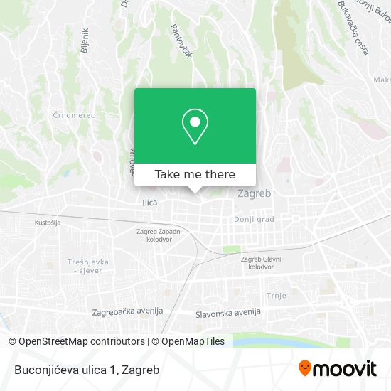 Buconjićeva ulica 1 map