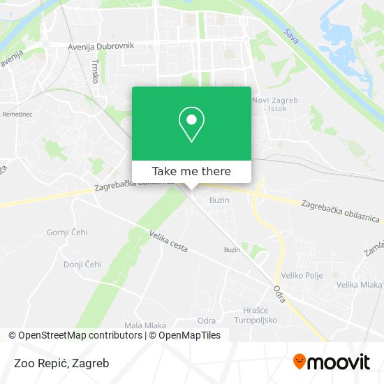 Zoo Repić map