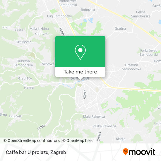 Caffe bar U prolazu map