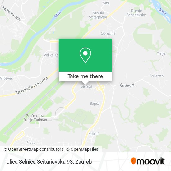 Ulica Selnica Šćitarjevska 93 map