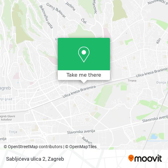 Sabljićeva ulica 2 map