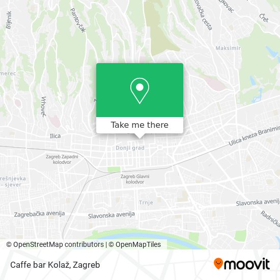 Caffe bar Kolaž map