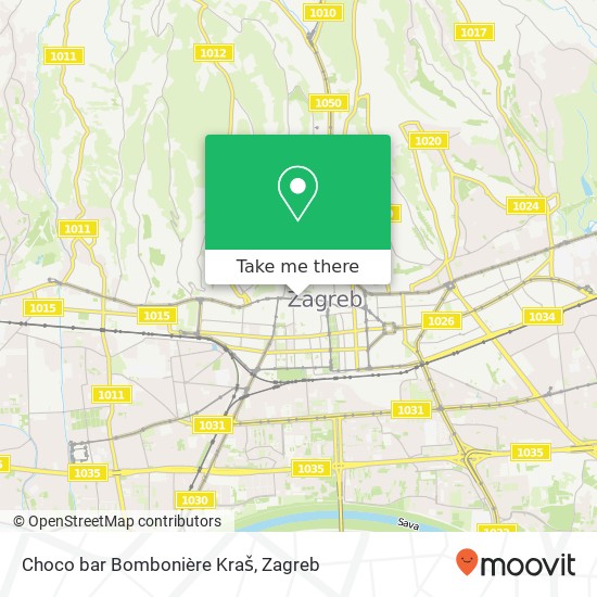 Choco bar Bombonière Kraš map