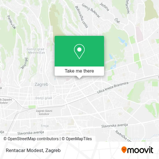Rentacar Modest map